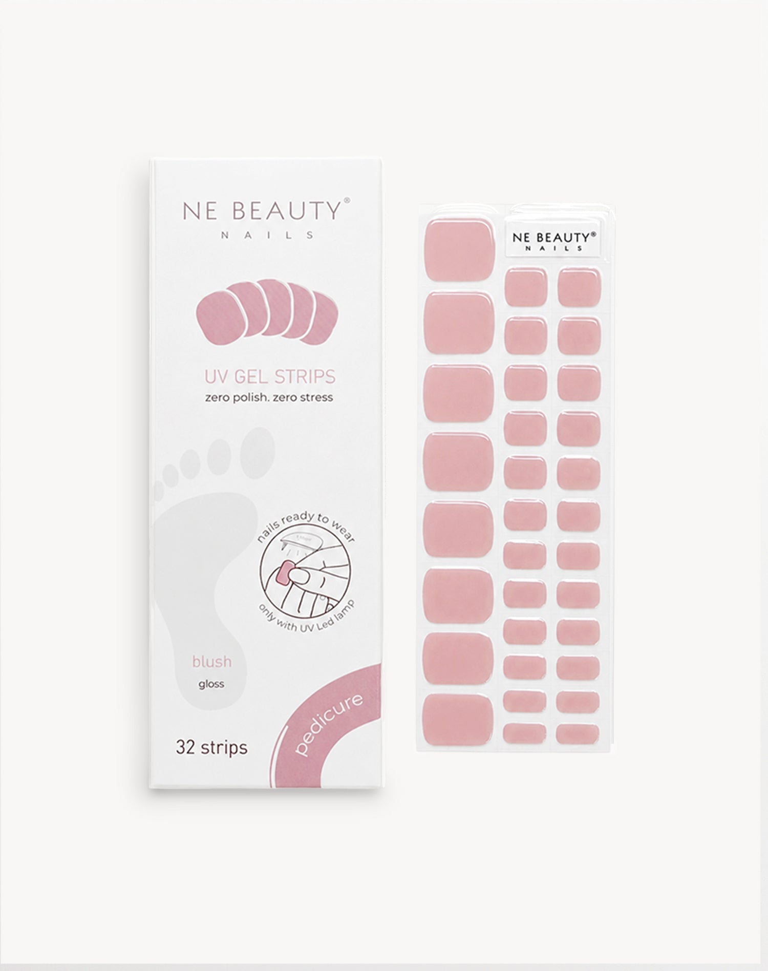Blush Pedicure UV Gel Strips