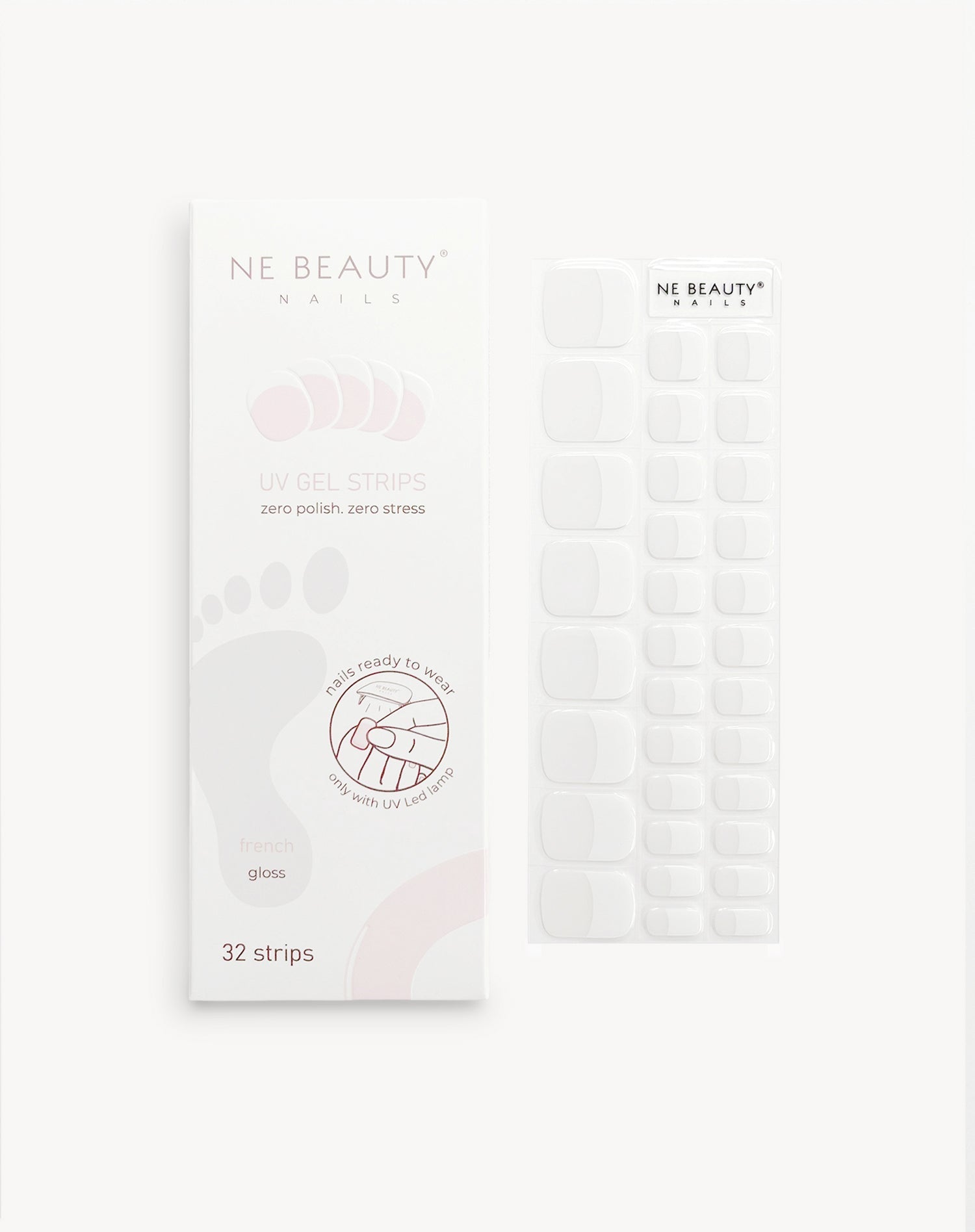 French Pedicure UV Gel Strips