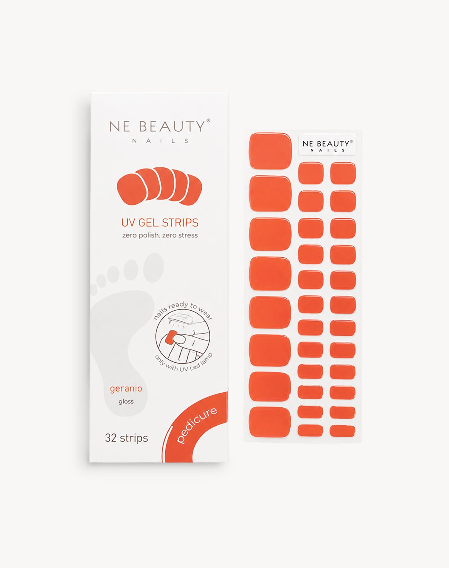 Geranio Pedicure UV Gel Strips