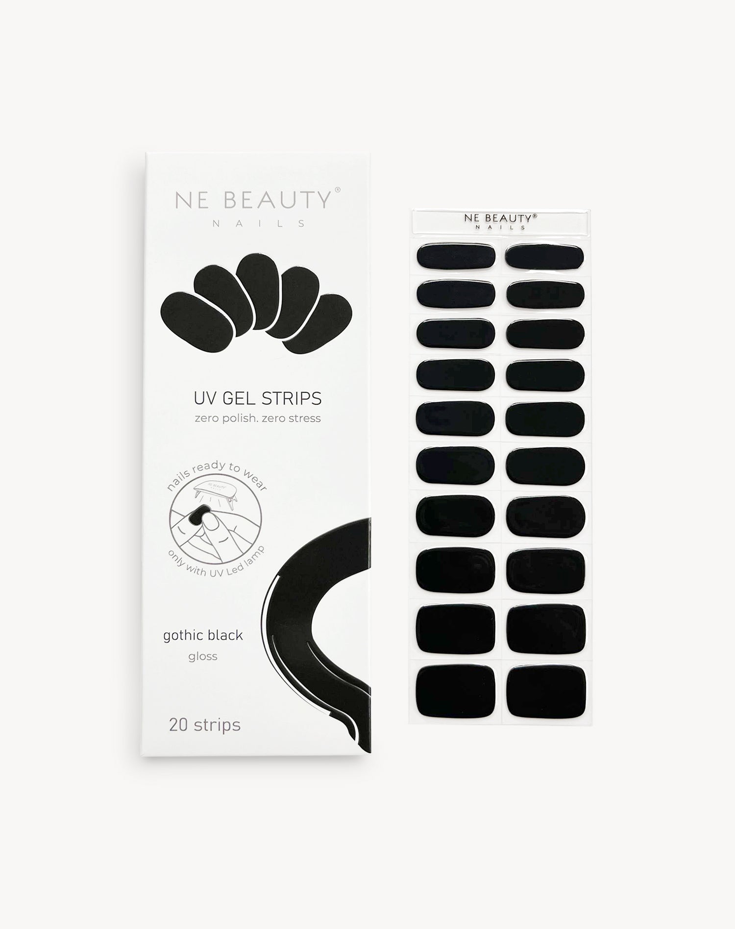 Gothic Black UV Gel Strips