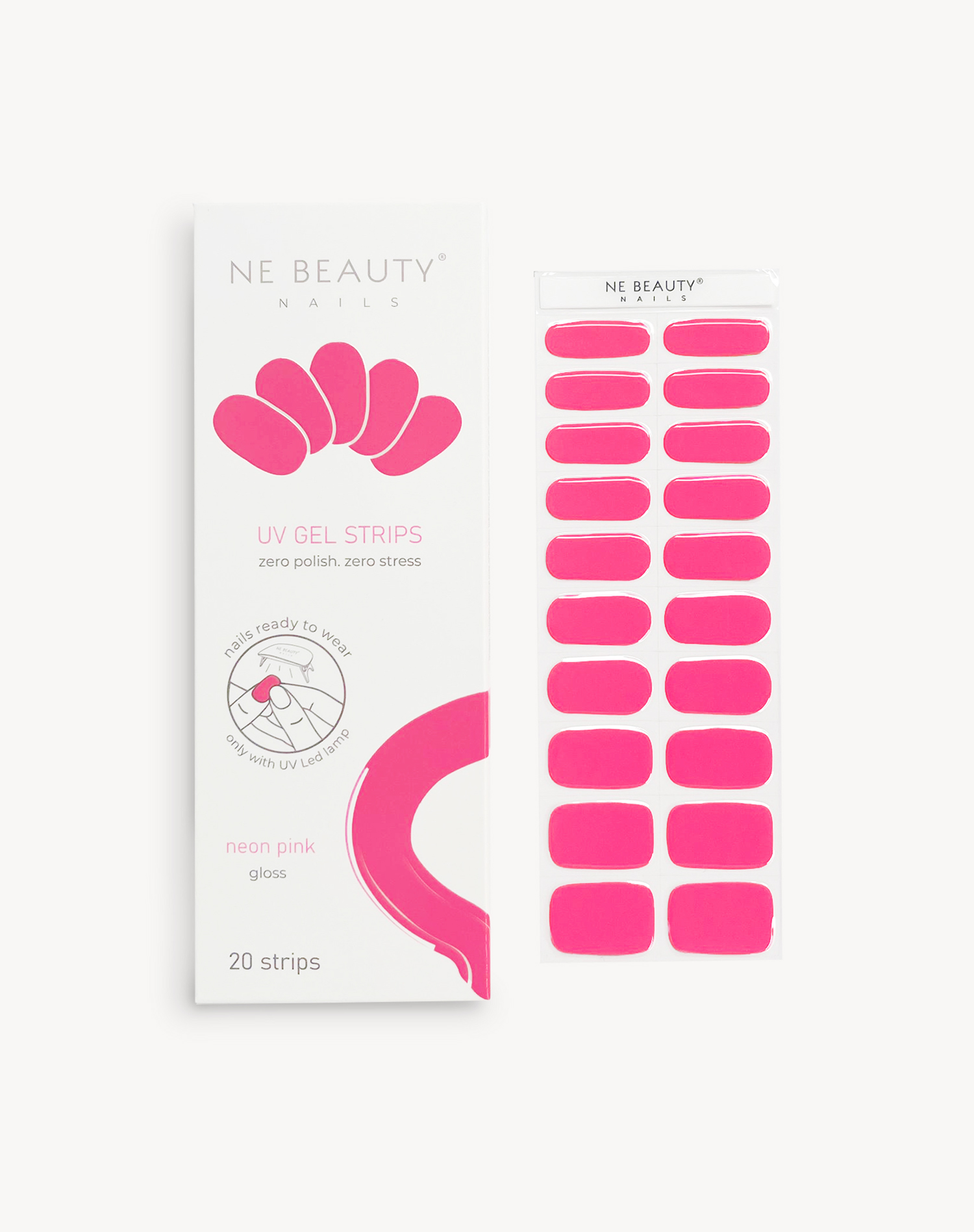 Neon Pink UV Gel Strips