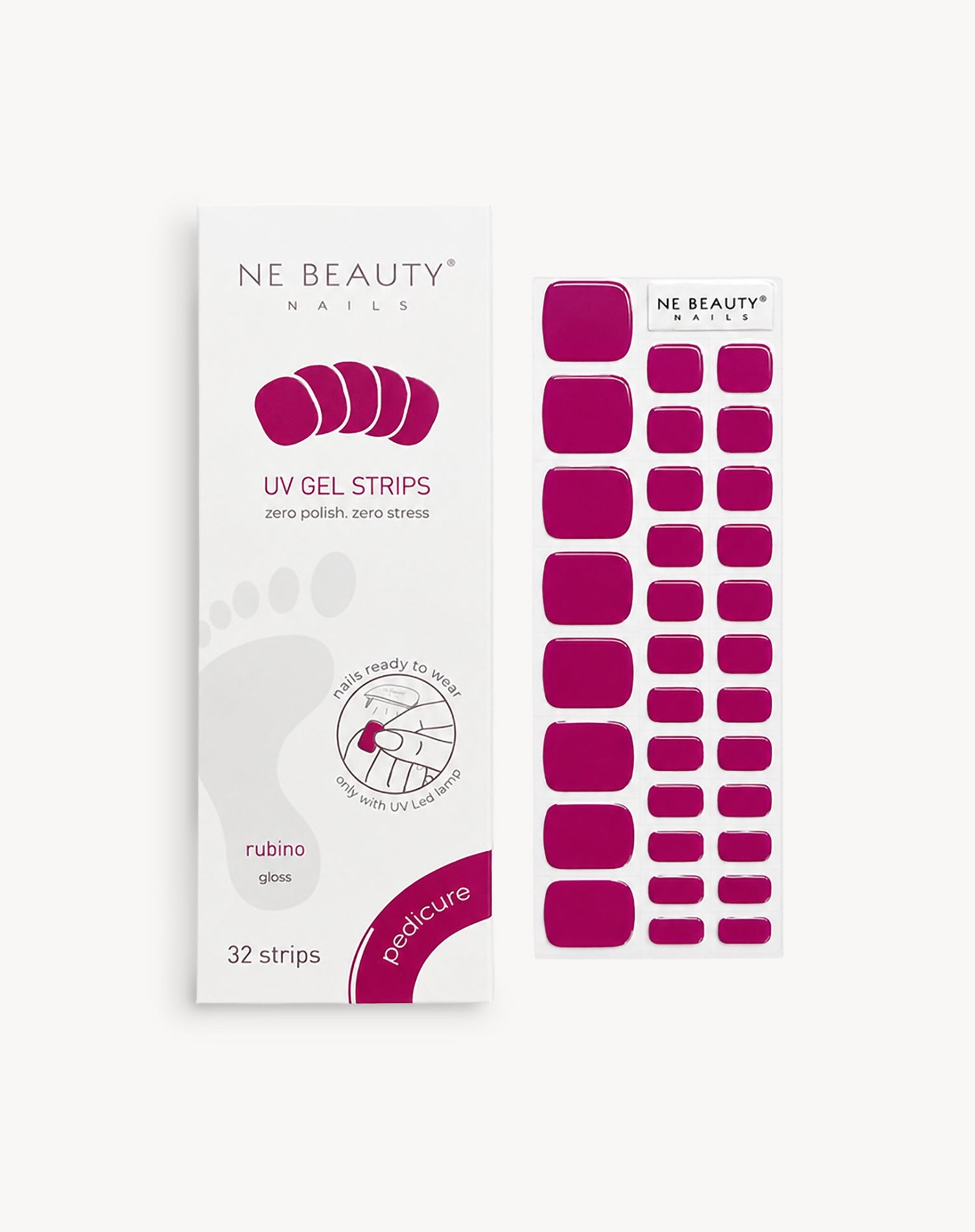 Rubino Pedicure UV Gel Strips